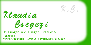 klaudia csegezi business card